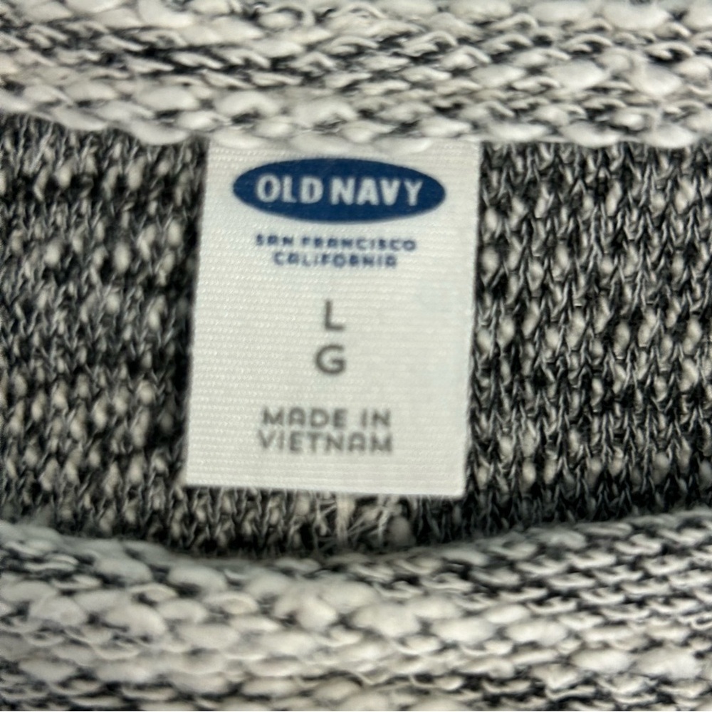 Old Navy Gray Knit Pullover Midi Dress sz L Soft Casual A-Line Office Church - Picture 6 of 11